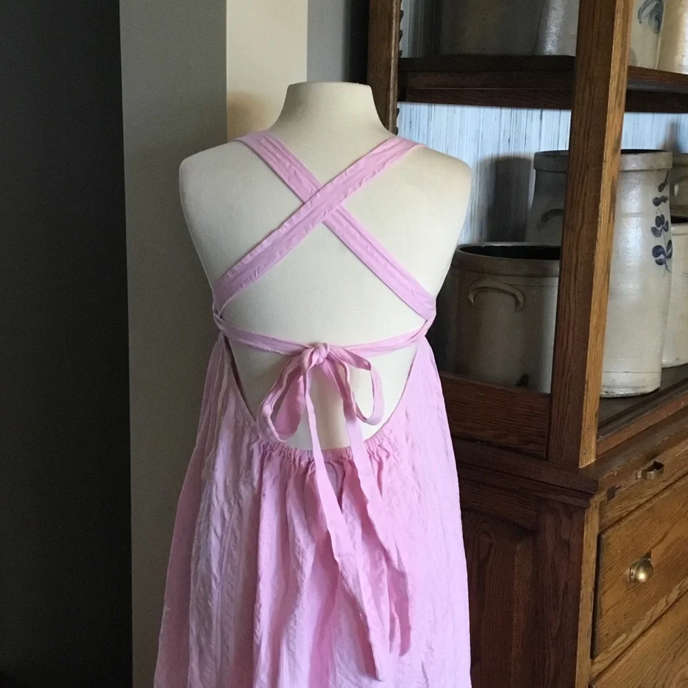 NWOT Free People Poppy Pink Midi Dress - Picture 4 of 6